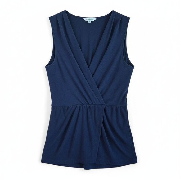 BCBGGeneration Navy Surplice Wrap Bodice Shorts Romper Skort Flowy Style Small - Picture 3 of 9